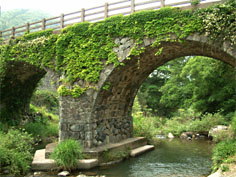 春吉眼鏡橋は紫川に架かる橋