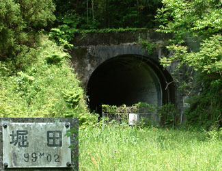 そばの堀田トンネルと名票板