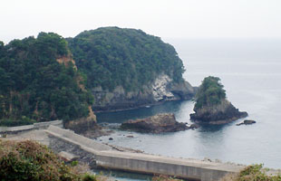 長島町堂崎付近の海岸