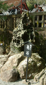 鹿児島神宮境内にある亀石