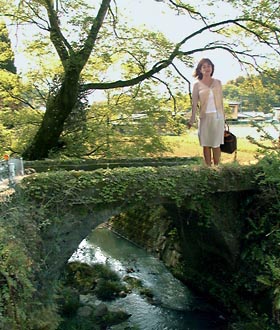平山温泉にある石橋「湯山橋」