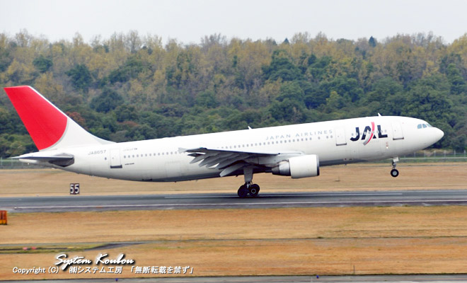 日本航空（JAL）のJA8657  エアバス社のA300-600R （エアバス社のA300は2011年3月をもって全機退役した）
