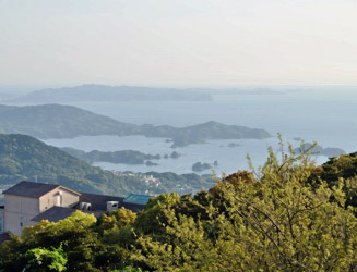 弓張岳第一展望台から見る南九十九島