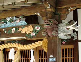 玉泉稲荷神社の彫刻