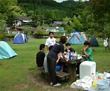 「中津江村」にあるキャンプもできる市の瀬公園