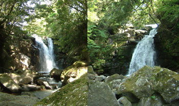 田の原温泉の近くにある夫婦滝