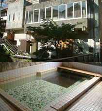 源泉そばにある「金の湯」入浴料１００円