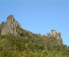 裏耶馬溪伊福温泉の奇峰と奇岩