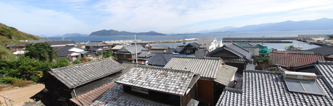 「姫島神社」から見る姫島漁港付近