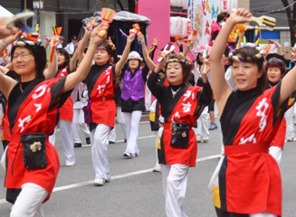 YOSAKOIかすや祭り総踊曲『一心一想』の踊り