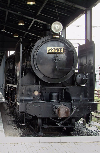 1922（大正11）年に川崎造船所で製造された59634号機（9600形蒸気機関車）