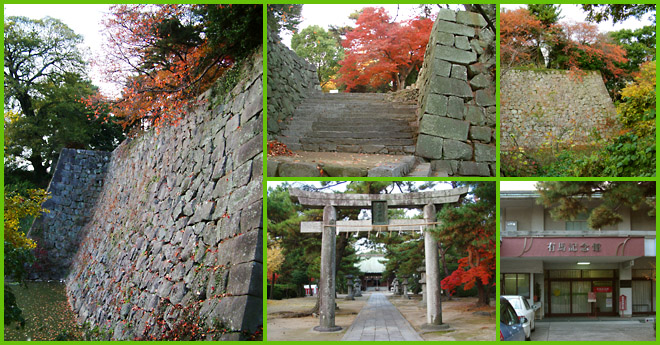 久留米城跡には篠山神社と有馬記念館がある