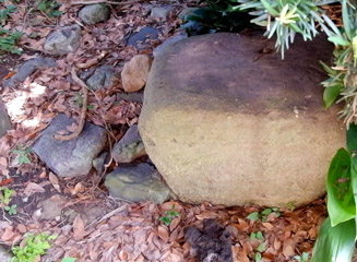 庭に転がっている石も古墳の石のようだ？