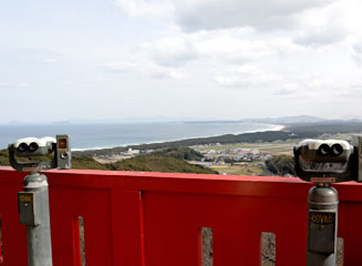 三里松原などの眺望がすばらしい