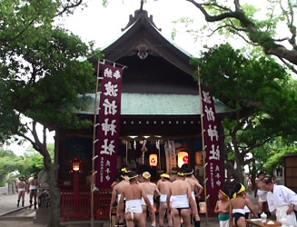 津屋崎祇園山笠が行われる波折神社