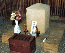 質素な田中吉政の墓